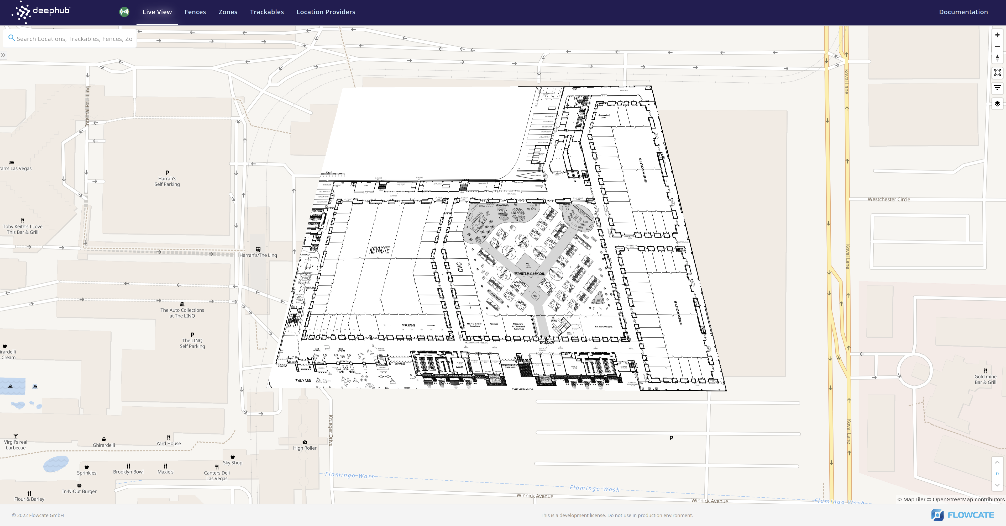 Floorplan image in UI over basemap